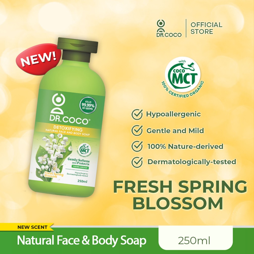 Dr. Coco Natural Liquid Body Soap - Fresh Spring Blossom 250ml