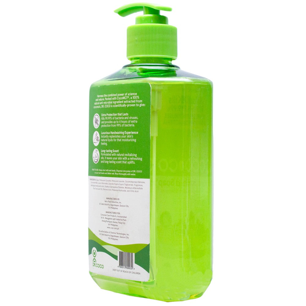 Dr. Coco Natural Hand Wash Soap - Green Tea 500ml Bottle