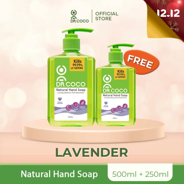 Dr. Coco Hand Soap Natural Lavender 500ml Bot + Free 250ml NL Promo