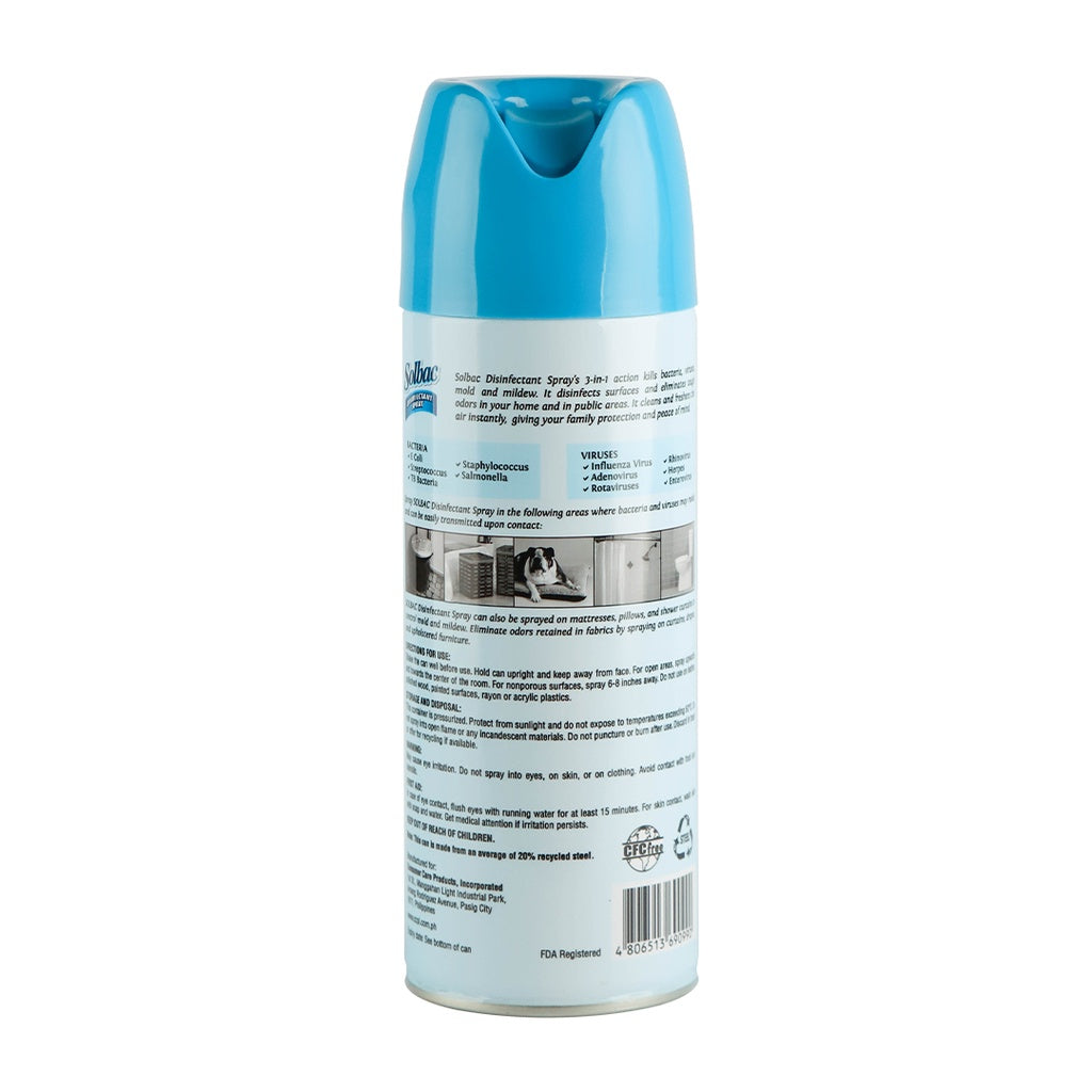 Solbac Disinfectant Spray - Fresh Linen - 300 gms