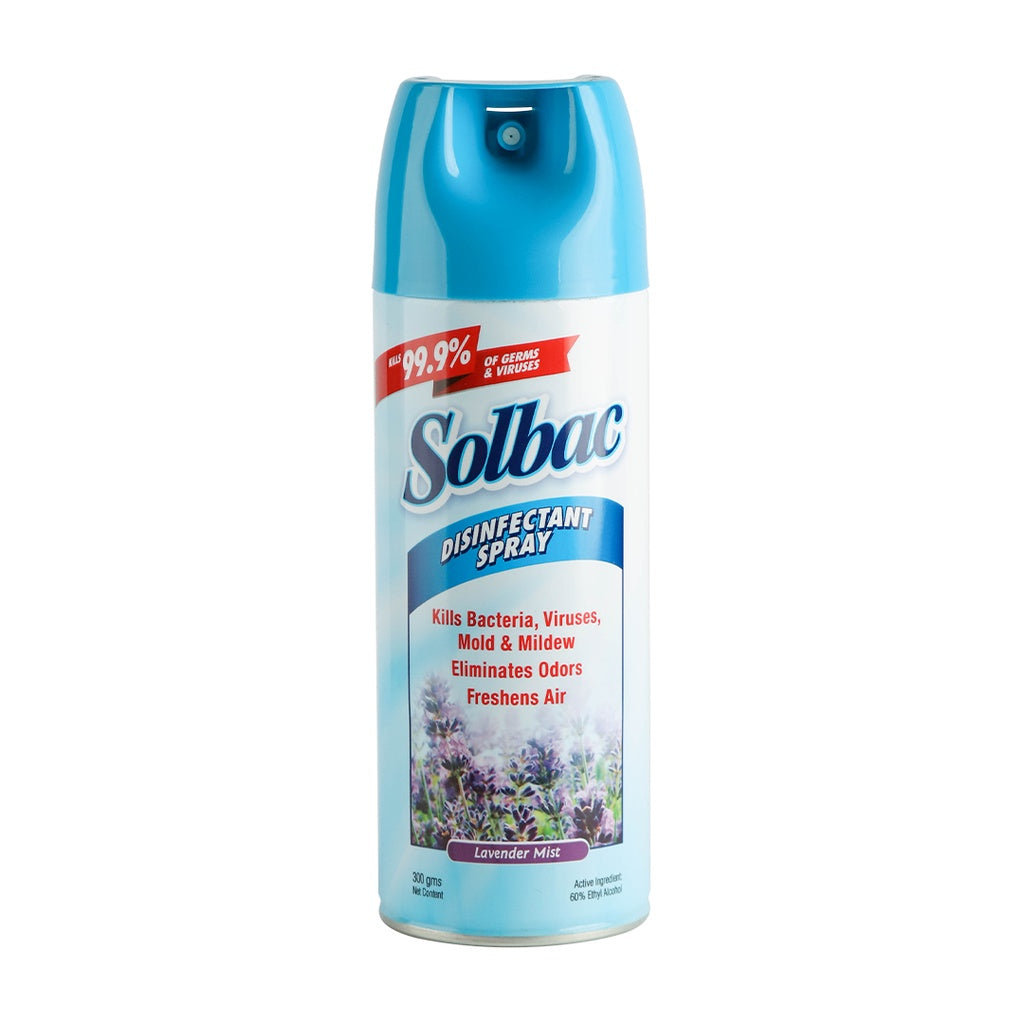 Solbac Disinfectant Spray - Lavender Mist - 300 gms