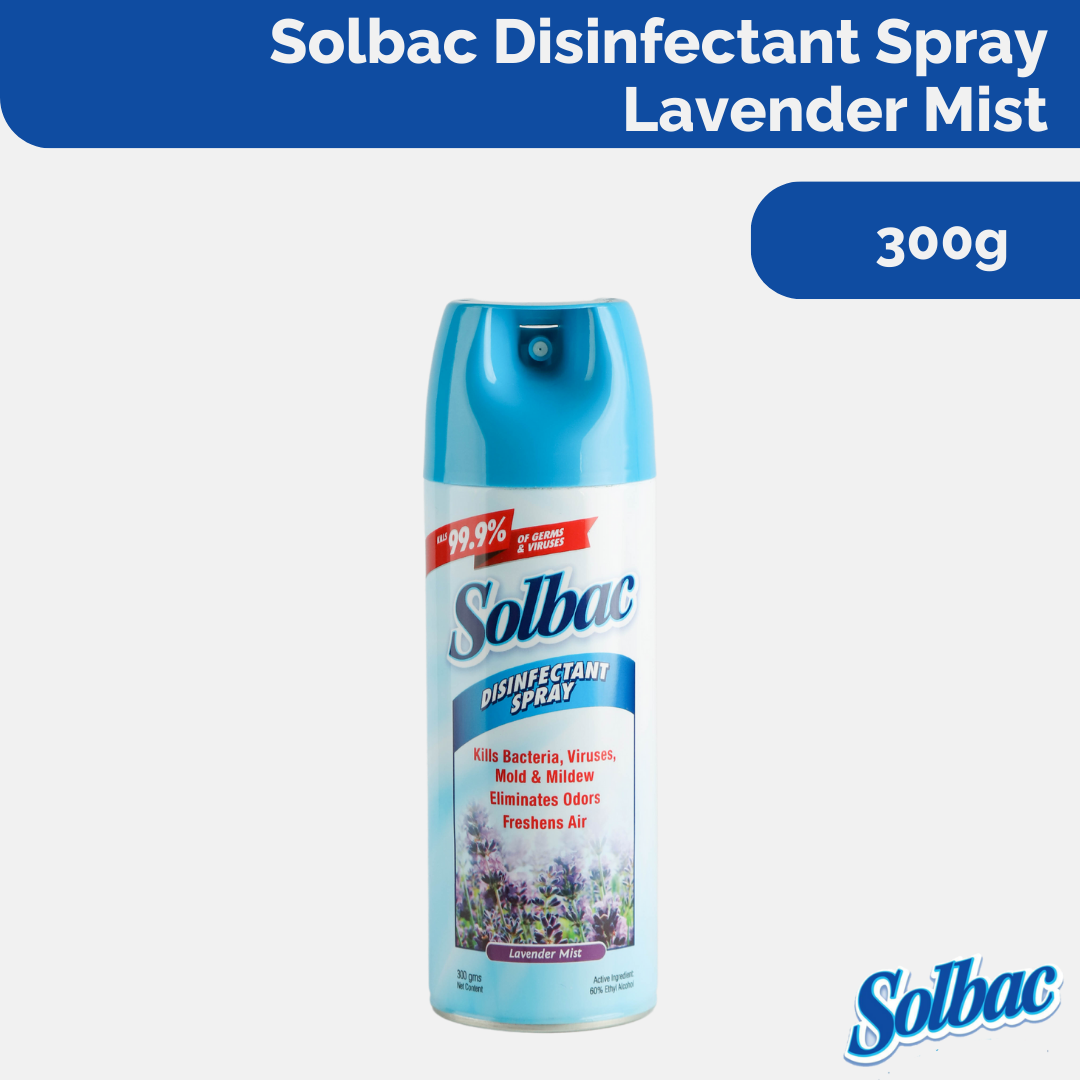 Solbac Disinfectant Spray - Lavender Mist - 300 gms